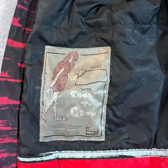 Burton Dry Ride Ski Snowboard Jacket Youth XL 18 Tiger Stripe Red Black - Picture 5 of 8